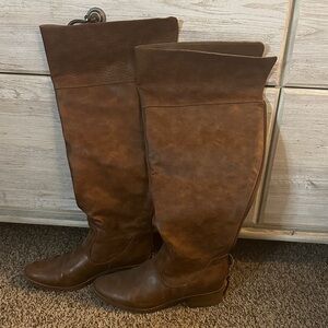 BareTraps Brown Over the Knee Boots